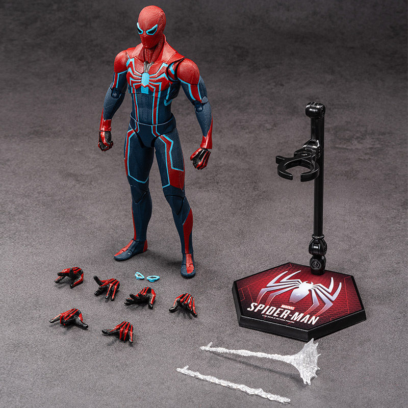 Original ZDToys Spider Man Action Figure Spiderman Anime Figures 7inch 1/10 Scale Velocity Suit PS4