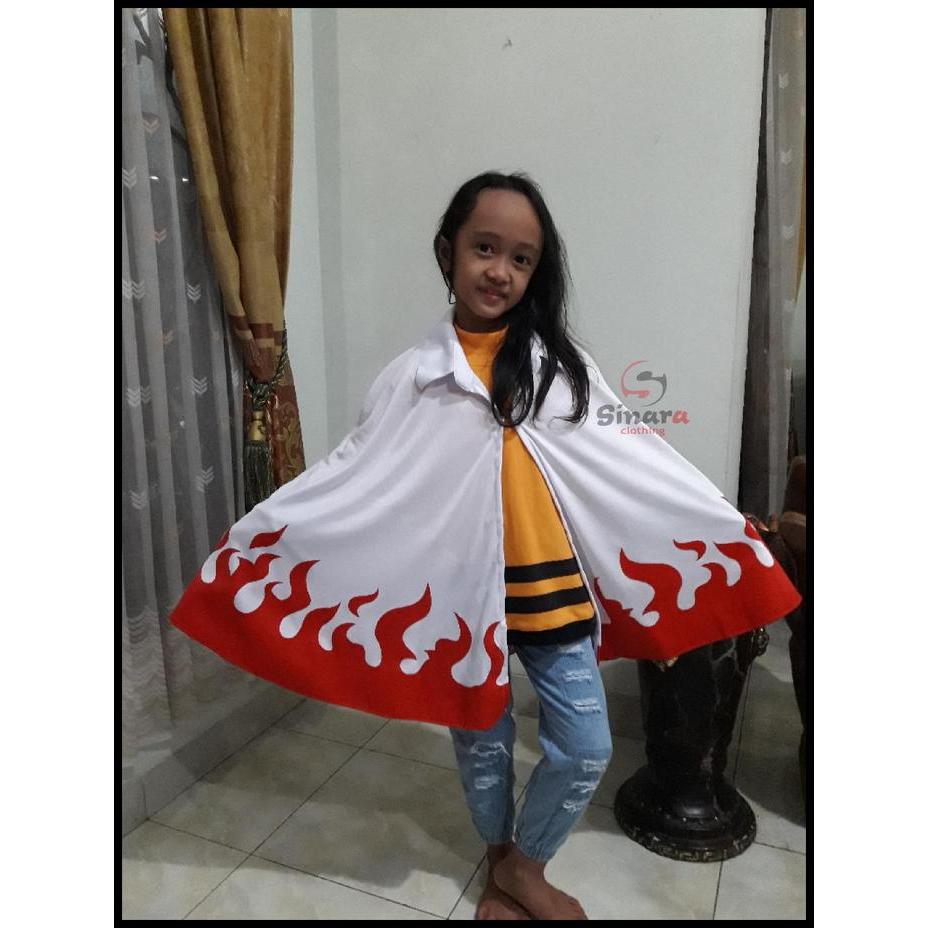 KOMPLIT Set Jubah Naruto Hokage 7 - kostum anak 6 -12 th