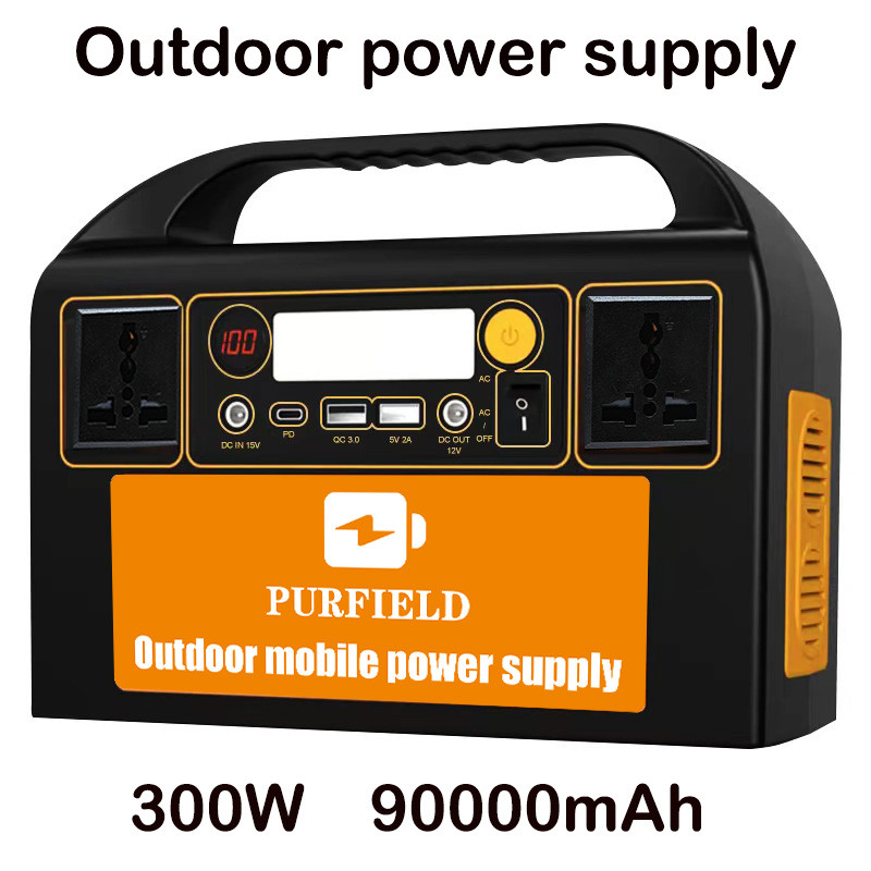 . 90000Mah 220V Ac 300W Portable Power Station Solar Generator Dc -