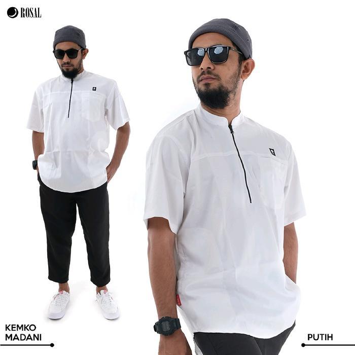 Baju Koko Pria Dewasa - Baju Koko Pria Muslim Murah Dan Bagus - Kemko Madani Rosal - Kemeja Koko