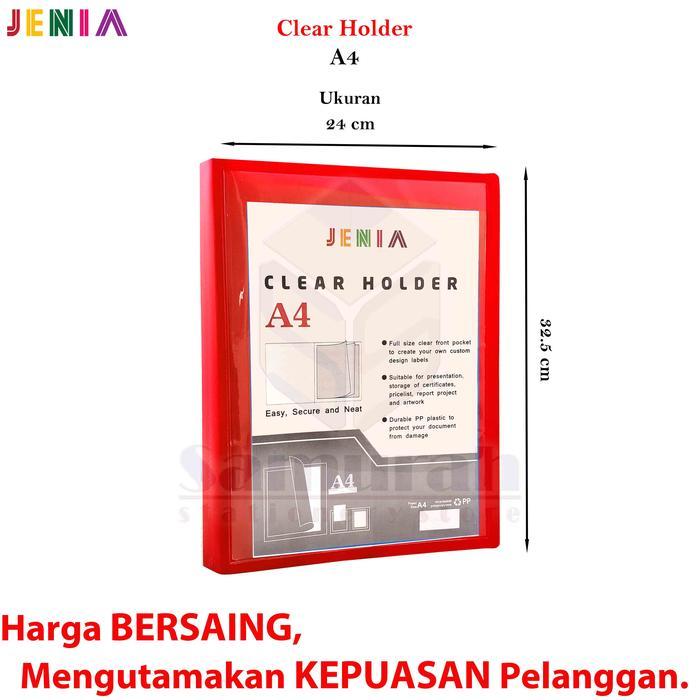MAP CLEAR HOLDER A4 40 POCKET POLOS / ALBUM KERTAS ISI 20 LEMBAR / KATALOG IJAZAH - AKTE - SURAT