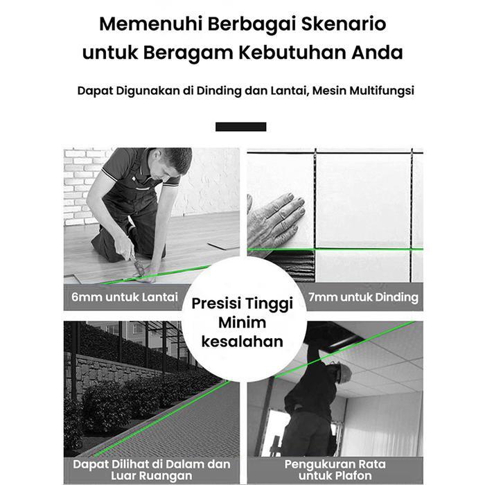 COD LEVEL 16 LINES MESIN SELF LEVELING LASER SINAR HIJAU DENGAN REMOT LASER SIKU WATERPASS DIGITAL 8