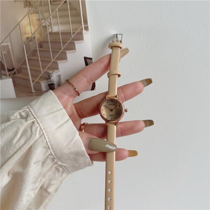 WatchNews- Jam Tangan Wanita Barsh Terbaru Analog Ulzzang Korea Elegant Watches Tali Kulit Kilat