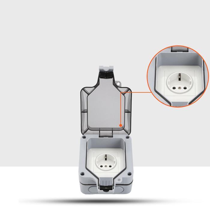 COD STOP KONTAK IP66 WATERPROOF OUTDOOR WALL SOCKET BOX KOTAK TAHAN AIR HUJAN ANTI DEBU STOP KONTAK