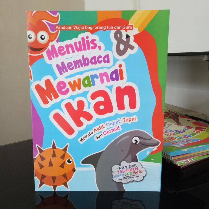 Buku Mewarnai Ikan dan Belajar Menulis