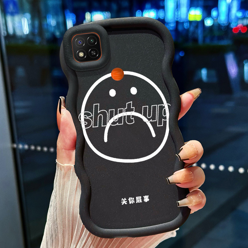 Casing Hp Untuk Xiaomi Redmi 9C NFC 10A POCO C3 C31 Case Emoji sedih Cesing Polos Kasing Macaron gel
