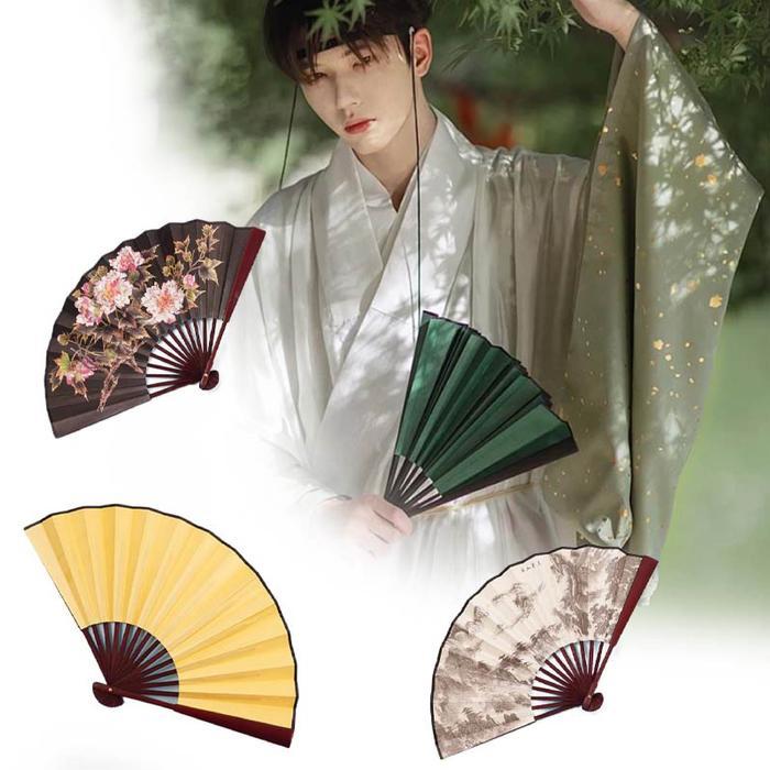 8 Inch Kipas Lipat Cina / Kipas Motif Lukisan Cina Oriental / Kipas Lipat Cina Kuno