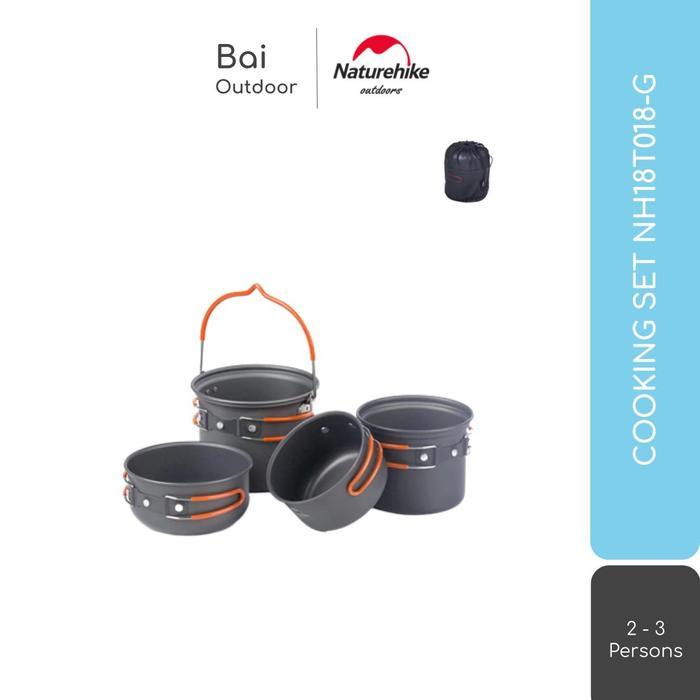 COOKING SET / NESTING PANCI WAJAN CAMPING NATUREHIKE NH18T018-G