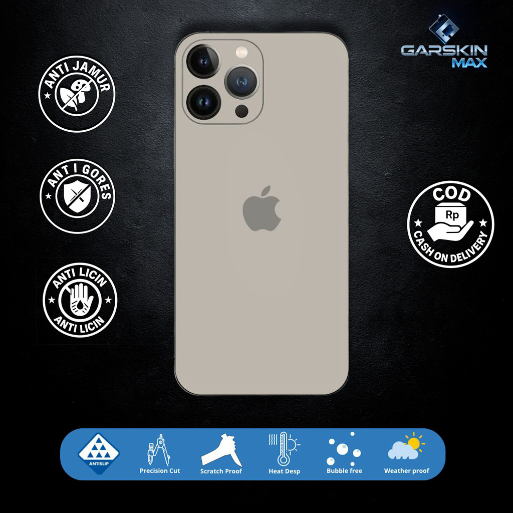 Garskin Skin iphone 13 pro titanium color Fullbody / Backonly | Anti Gores | Bisa Custom | Kode - de