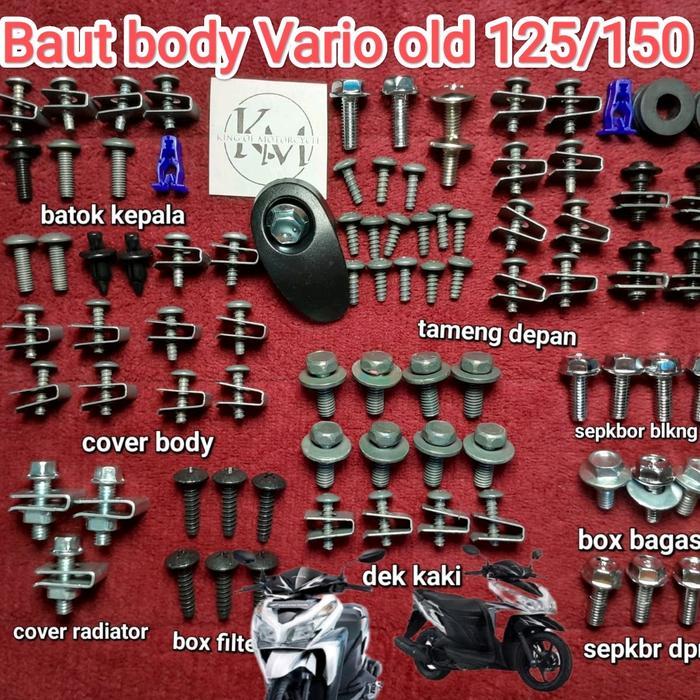 Baut body lengkap Honda Vario Old 125/150 bohlam-baut fullset vario