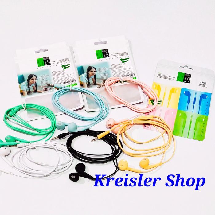 Headset macaron U19 earphone macaron earphone warna warni handsfree