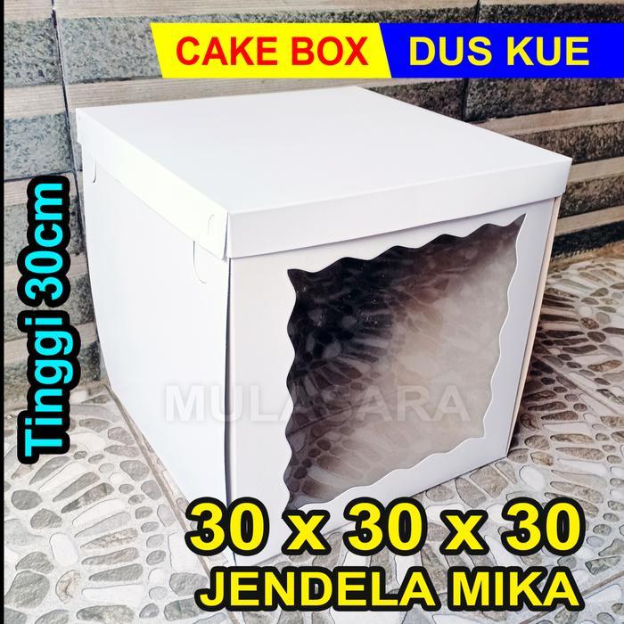 DUS BOX 30X30X30 CM JENDELA MIKA/30X30/DUS KUE ULANG TAHUN/BOX KUE/BOX