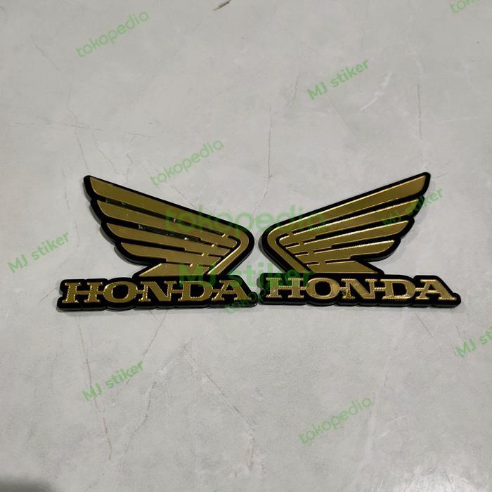 Emblem Akrilik Sayap Honda Gold