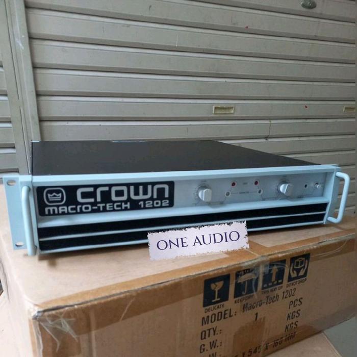 POWER AMPLI CROWN MACRO TECH 1202 AMPLIFIER  POWER MACROTECH 1202 - Tanpa peti