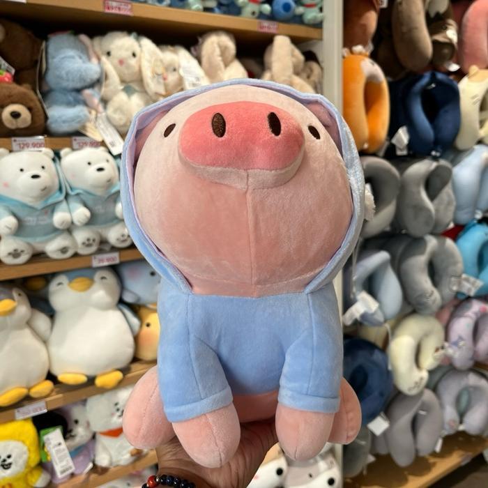 Terlaris Miniso 10In. Sitting Piglet Plush Toy With Hat Best Quality