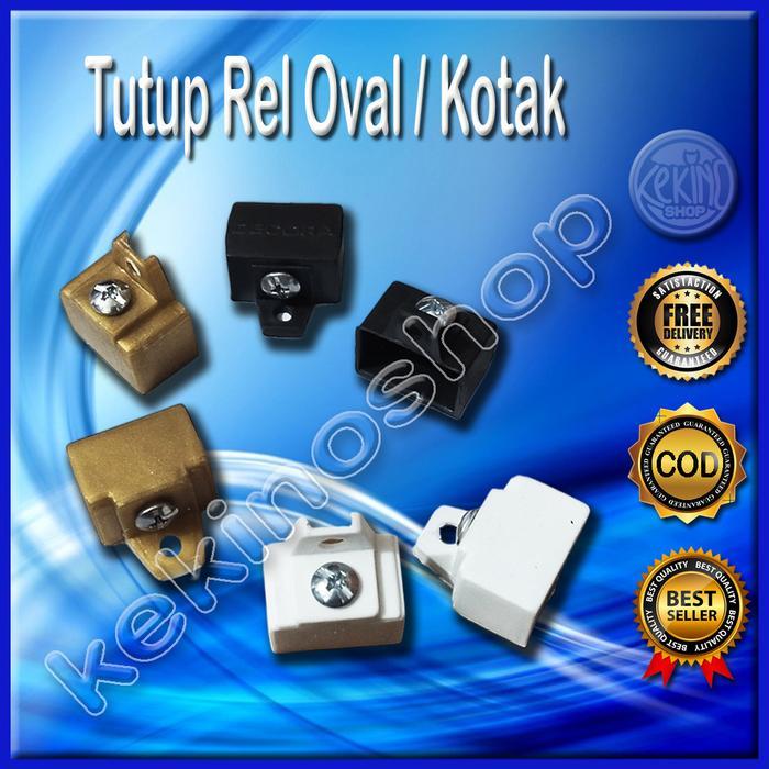 NEW Tutup Rel Batang Gorden Oval Kotak Alkan Alumunium Diskon