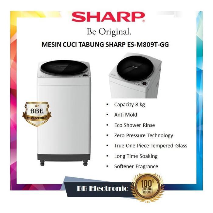 MESIN CUCI SATU TABUNG SHARP ES-M809T-GG