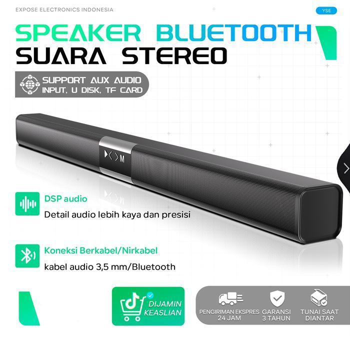 Gajian SaleDibuat oleh pabrik asal Polytron TV Speaker Soundbar Bluetooth 5.0 Super Bass 3D Surround