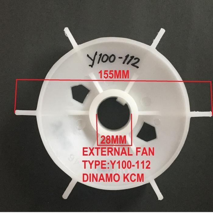 BIGSALE Y100 112 AS 28MM - KIPAS DINAMO - KIPAS MOTOR - KIPAS PENDINGIN - EXTERNAL FAN Y100-112