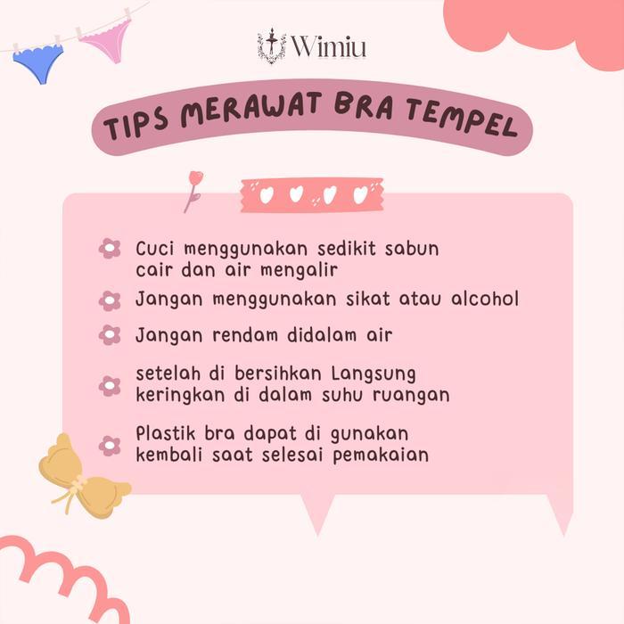 Wimiu Bra Tempel Silikon Bh Silicone Premium Push Up Tempel Nipple Cover Pad Lembut Lebih Tebal