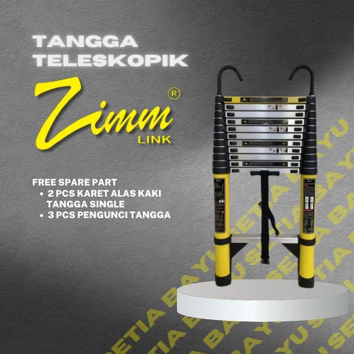Tangga Teleskopik ZIMMLINK 6.3 Meter Singel Aluminium Stadex By Skalaz