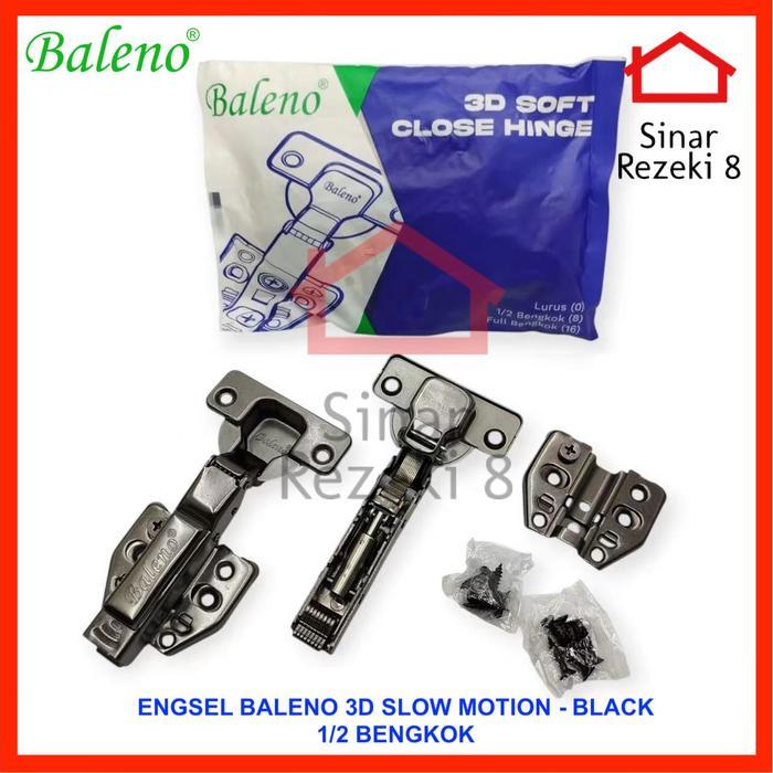 PROMO Engsel Sendok Baleno 3D Slow Motion / Soft Close Hidrolik Pintu Lemari