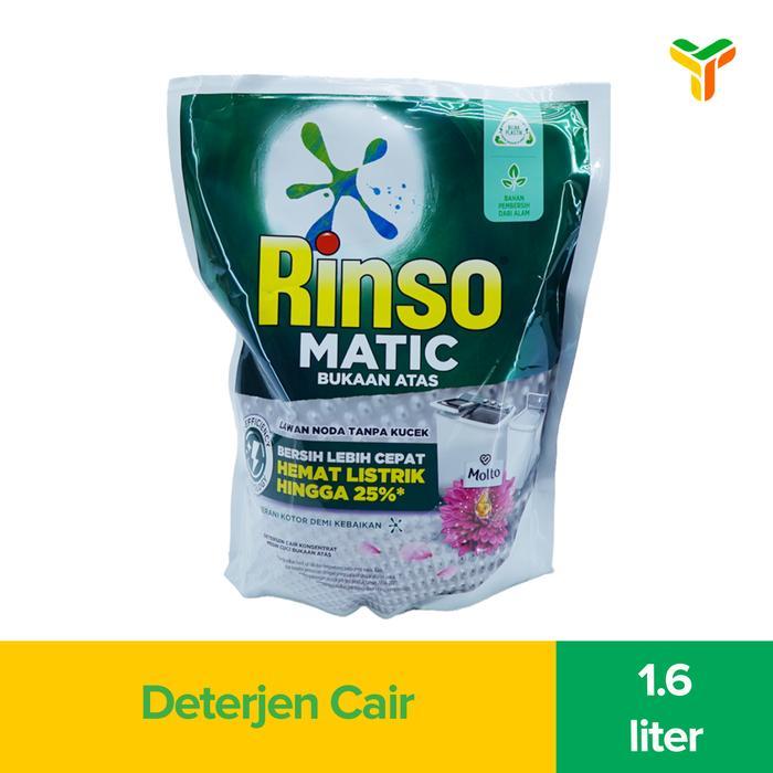 Rinso Matic Deterjen Cair Bukaan Atas 1.6 Liter Best Seller
