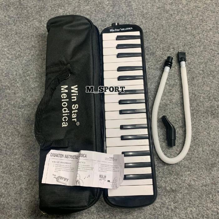 Pianika Melodica Winstar Original Tas Cover Hitam Dan Biru 32 Key