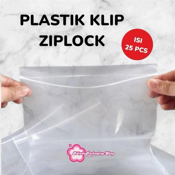 HARGA PER 25 PCS PLASTIK KLIP ZIPLOCK TANPA PLONG PLASTIK KLIP BESAR PLASTIK KLIP ZIPLOCK BENING