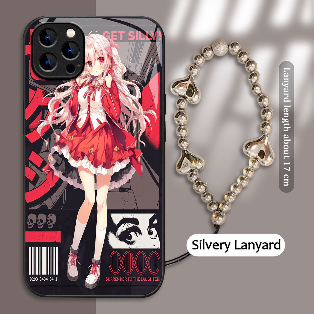 For Apple iPhone 11 12 13 mini 14 15 Plus Pro Max Casing Handphone  Pola Girls' Frontline Glass kesi
