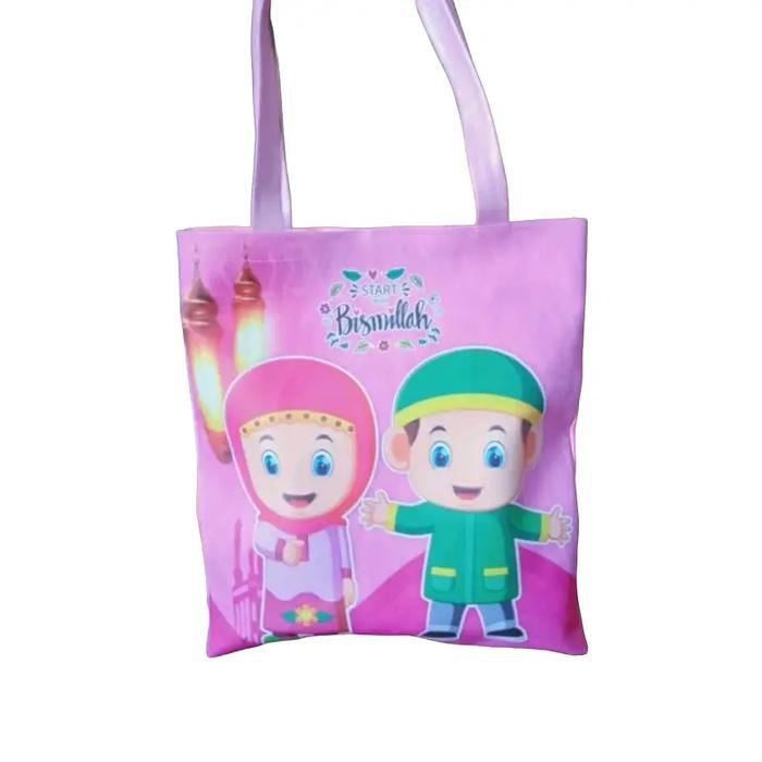 tas ngaji karakter / totebag anak Karakter Wanita