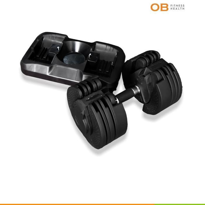 Adjustable Dumbell 20 Kg OB FIT untuk Gym Fitness
