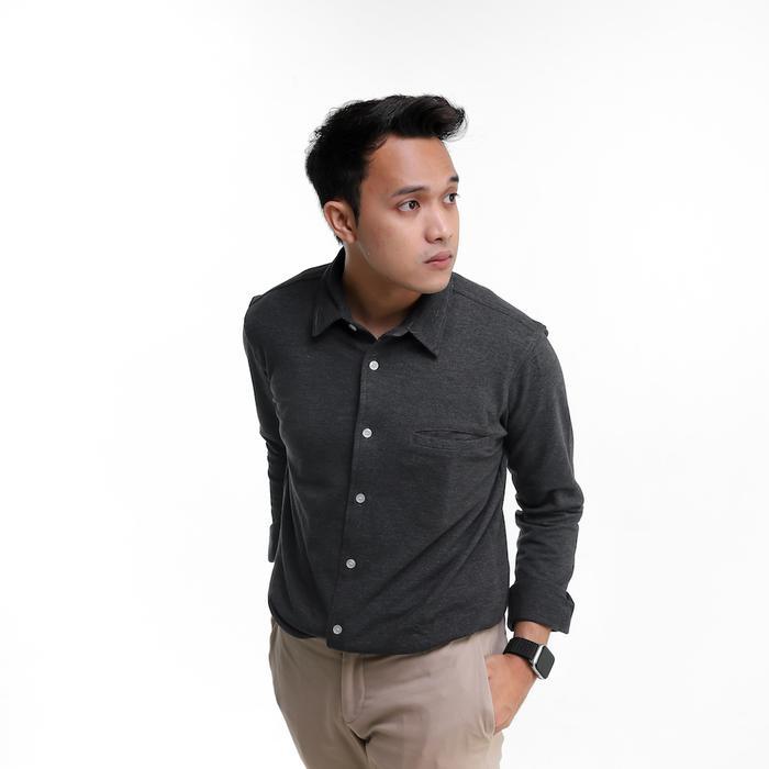 LIMITED EDITION  Cottongo Kemeja Pria Casual Katun Pique Baju Fit LIMITED EDITION 