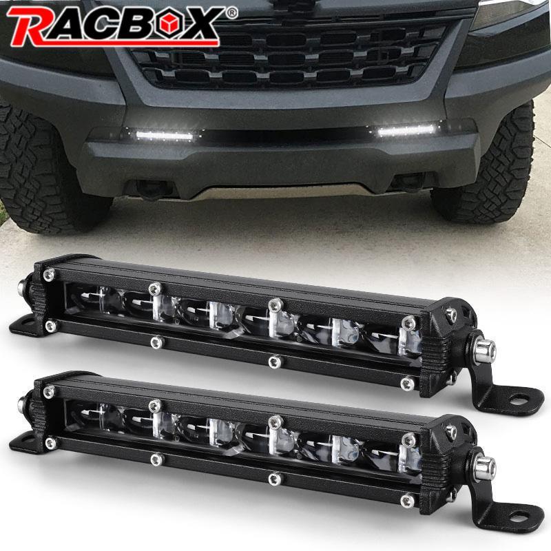 6D Ultra Slim led work light bar 7 inch Driving Fog Lamp 4x4 led bar for Motorcycle Offroad 4WD SUV