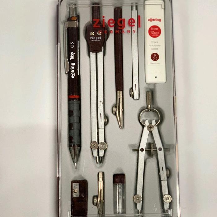 Jangka Ziegel Set Besar Untuk Kuliah Sekolah Teknik