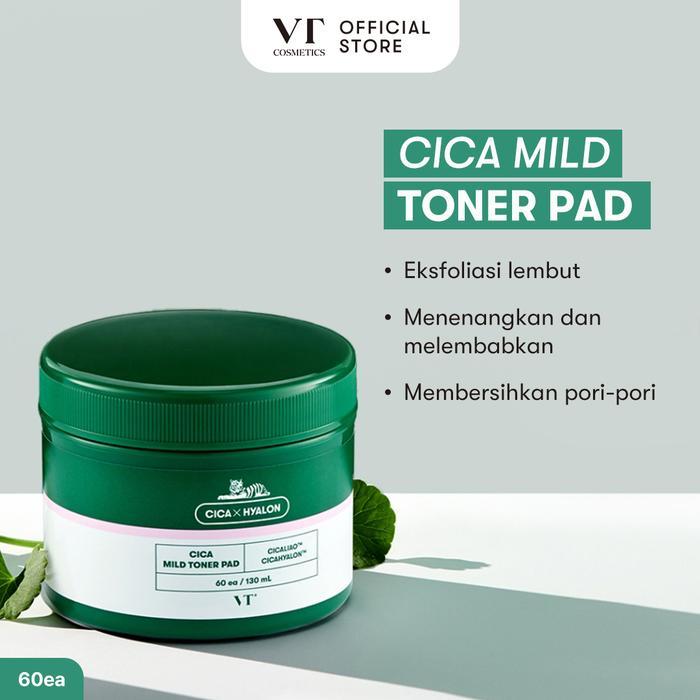 VT Cosmetics Cica Mild Toner Pad 60ea Gentle Peeling