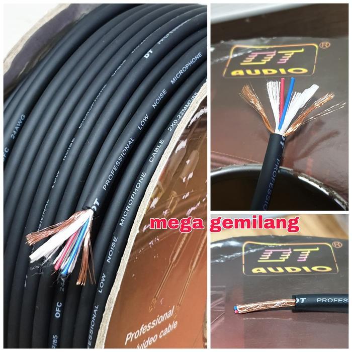 Kabel audio kabel mic DT audio DMD220 - 100 meter Putih