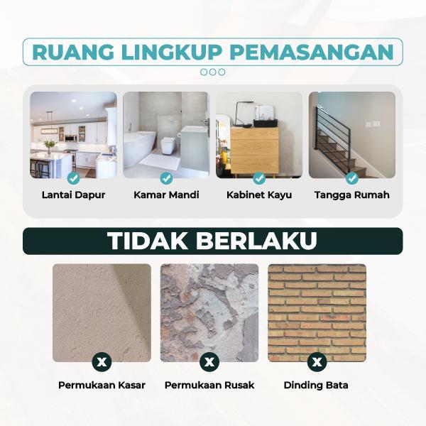 PAKET 10 PCS PVC PLAFON STIKER LANTAI VINYL WALLPAPER MOTIF KAYU PREMIUM WALLPAPER TEBAL 1MM STIKER