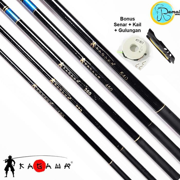 1 Set Lengkap Joran Tegek Pancing Kagawa Black Gloss Series
