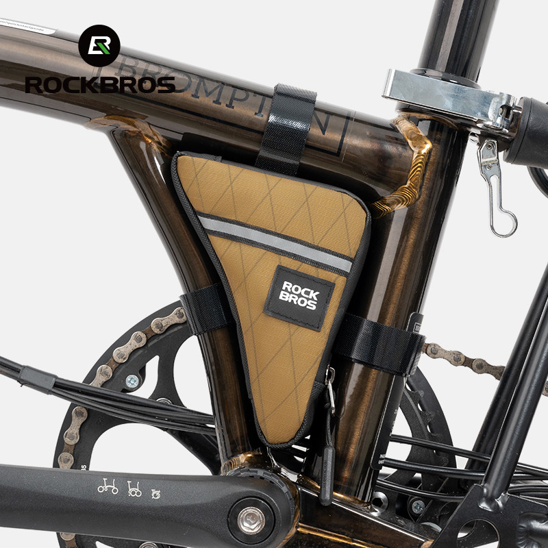 ROCKBROS Bicycle Bag Ultralight Front Tube Frame Triangle Bag for Brompton Bike 0.25/0.3L Mini Bag