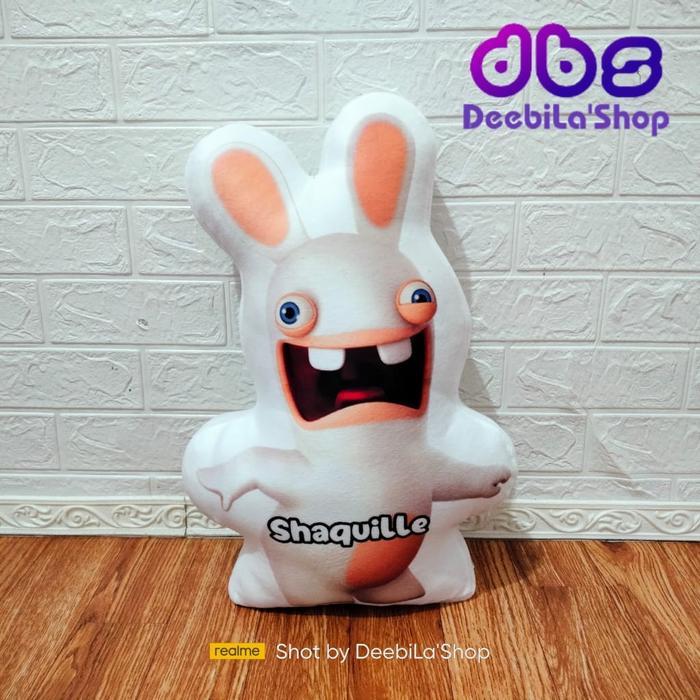 BONEKA BANTAL RABBIDS INVASION FREE CUSTOM NAMA / BONEKA KARAKTER RABBIDS INVASION PRINTING CUSTOM