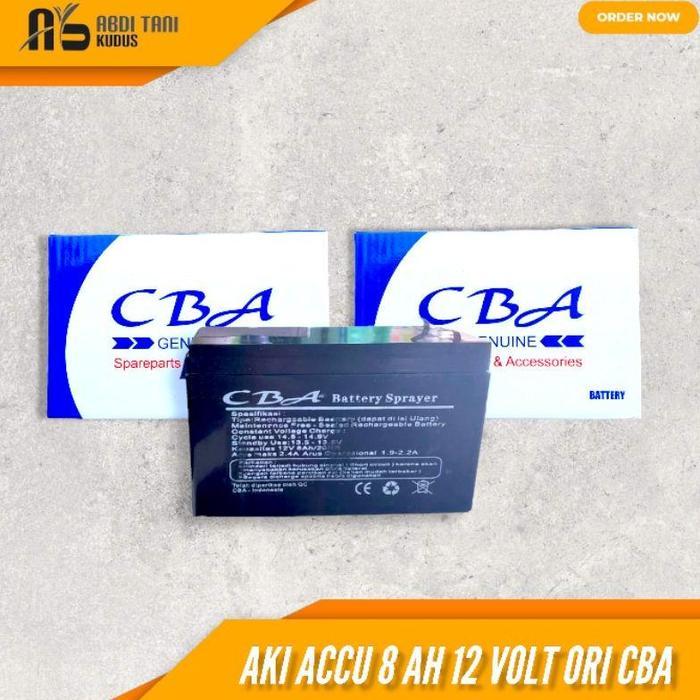sarisa_shopp BATERAI AKI ACCU 8 AH 12 VOLT ORI CBA SPRAYER ELEKTRIK BATTERY SPRAYER CBA