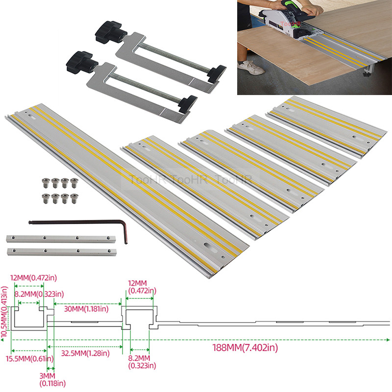 300-1400mm Track Saw Track Guide Rail Aluminum Extruded Guided Rails for Circular Saw Track Straight