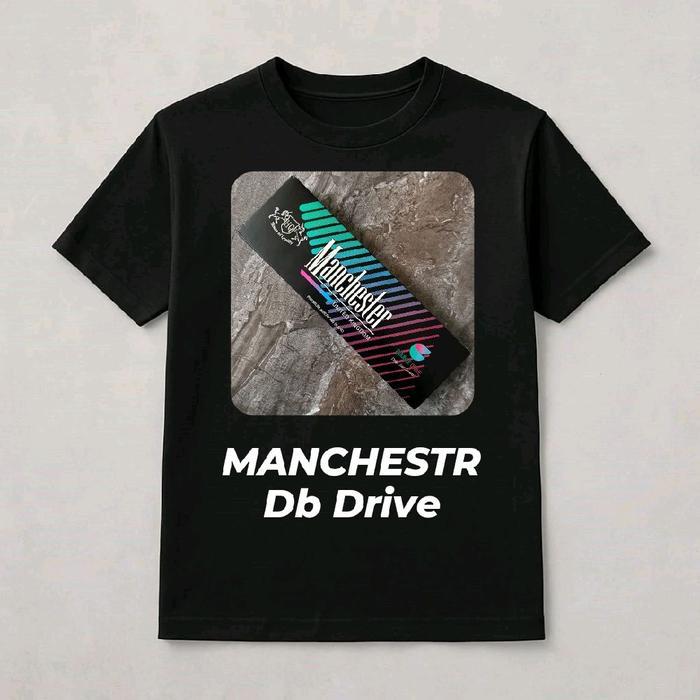 Mnchstr Ks - Kaos Pria Tulisan Drive Ukuran Double / Kaos Pria Tulisan Manchester