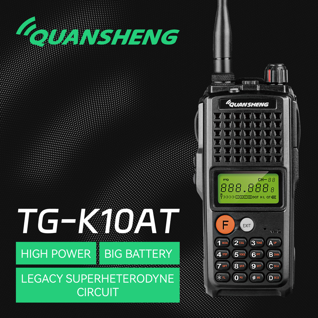 Quansheng TG-K10AT 10W Long Range Talkie Walkie UHF quansheng K10AT two way radio ham radio long ran