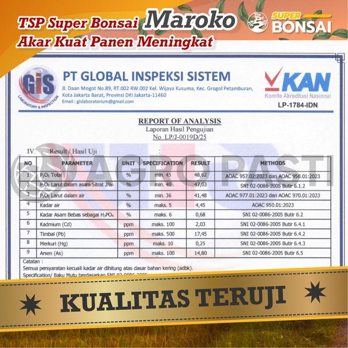 Rabbit_House23 Pupuk Tsp Fosfat 46% Bonsai 1Kg Pupuk Kalsium, Pupuk Akar & Dasar Untuk Pertumbuhan