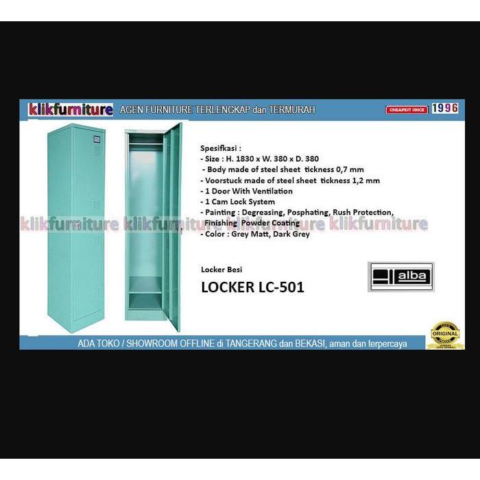 ` LC 501 New ALBA Lemari Locker Besi 1 Pintu