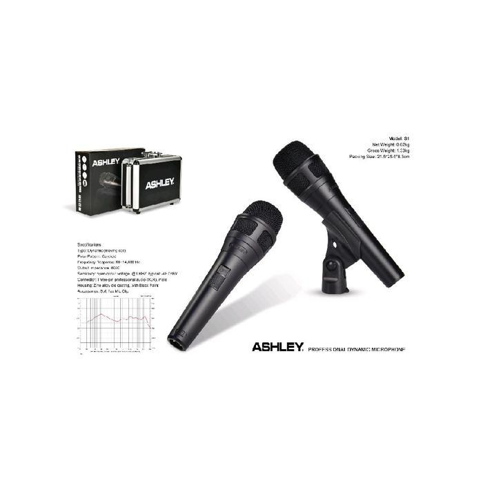 Mic Ashley Microphone Professional Dynamic Ashley