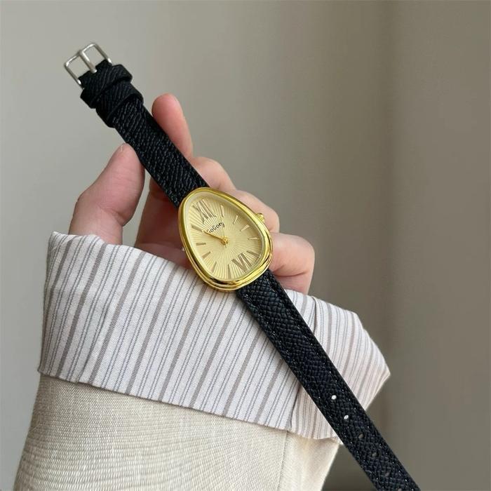 Mocca Jam Tangan Wanita Analog Strap Kulit Premium Gogoey Snake Head 03 Luxury Vintage Fashion Korea