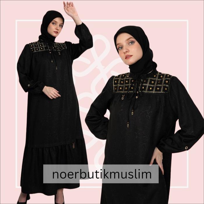 Hikmat Fashion Original D4732 Abaya Hikmat Noerbutikmuslim Hikmat Terbaru 2024 Abaya